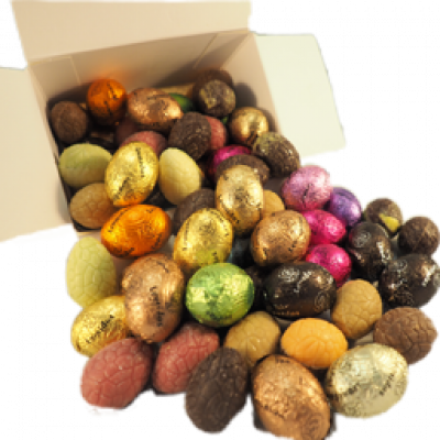 Foto van Chocolade paaseitjes gemengd
