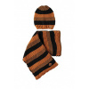 Afbeelding van Sjaal & muts set No Bell girls black/cognac 