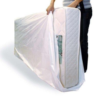 Plastic matrashoezen 180 x 260 cm - LDPE wit 50 my Foto van Plastic matrashoezen 180 x 260 cm - LDPE wit 50 my
