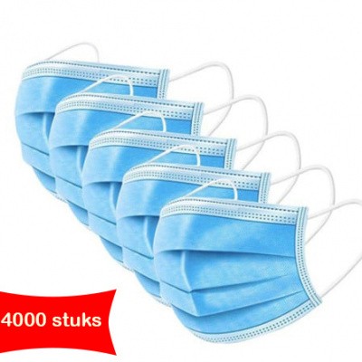 Mondkapjes / Mundmasken / Masques chirurgicaux / Face masks (mouth caps) - 4000 stuks Foto van Mondkapjes / Mundmasken / Masques chirurgicaux / Face masks (mouth caps) - 4000 stuks