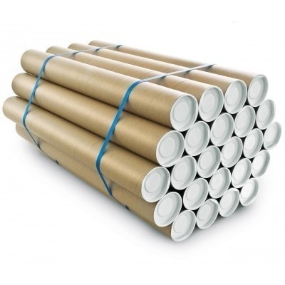 Verzendkokers bruin 60 x 60 x 730 mm Foto van Verzendkokers bruin 60 x 60 x 730 mm