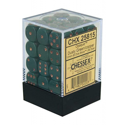 Dice Set Opa Dust Green/Copper 12mm (36Pcs) DICES Dice Set Opa Dust Green/Copper 12mm (36Pcs) DICES