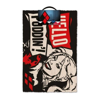 DC Comics: Harley Quinn Hello Puddin' Doormat MERCHANDISE DC Comics: Harley Quinn Hello Puddin' Doormat MERCHANDISE