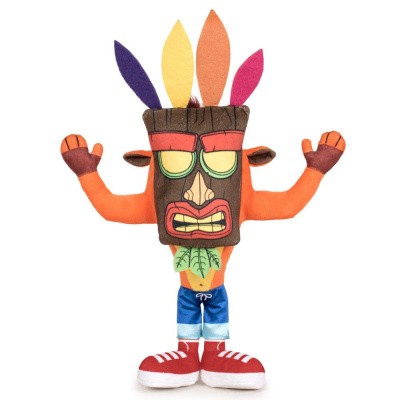 Crash Bandicoot: Crash With Aku Aku Mask Pluche 32cm PLUSHES Crash Bandicoot: Crash With Aku Aku Mask Pluche 32cm PLUSHES