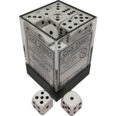 Dice Set Opa Ivory/Black 12mm (36Pcs) DICES Dice Set Opa Ivory/Black 12mm (36Pcs) DICES