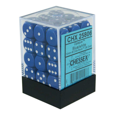 Dice Set Opa Blue/White 12mm (36Pcs) DICES Dice Set Opa Blue/White 12mm (36Pcs) DICES