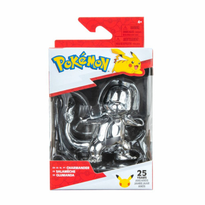 Pokemon - 25th Celebration 3 Inch Silver Charmander Figure MERCHANDISE Pokemon - 25th Celebration 3 Inch Silver Charmander Figure MERCHANDISE