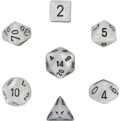 Dice Set Opa Poly White/Black (7Pcs) DICES Dice Set Opa Poly White/Black (7Pcs) DICES