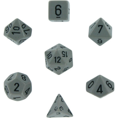Dice Set Opa Poly Dark Grey/Black (7Pcs) DICES Dice Set Opa Poly Dark Grey/Black (7Pcs) DICES