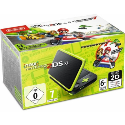 New Nintendo 2Ds XL (Black/Lime Green) + Mario Kart 7 (Boxed) 3DS New Nintendo 2Ds XL (Black/Lime Green) + Mario Kart 7 (Boxed) 3DS