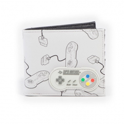 SNES - Controller AOP Bifold Wallet - With Rubber Patch MERCHANDISE SNES - Controller AOP Bifold Wallet - With Rubber Patch MERCHANDISE