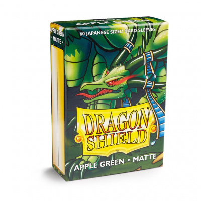 TCG Sleeves Matte Dragon Shield - Apple Green (Japanese Size) SLEEVES TCG Sleeves Matte Dragon Shield - Apple Green (Japanese Size) SLEEVES