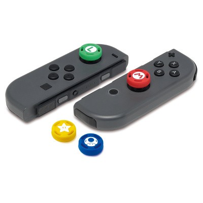 Hori Super Mario Analog Caps (Set Of 4) SWITCH Hori Super Mario Analog Caps (Set Of 4) SWITCH