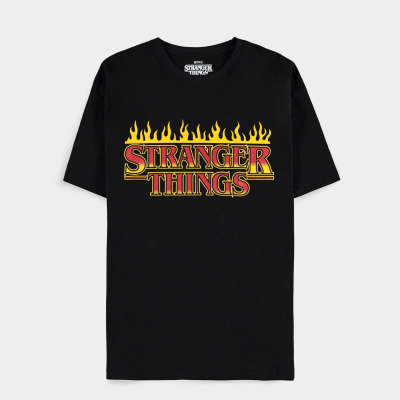 Stranger Things - Fire Logo - Men's Short Sleeved T-shirt - L Stranger Things - Fire Logo - Men's Short Sleeved T-shirt - L