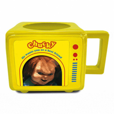 Child's Play - Chucky Heat Change Retro Tv Mug MERCHANDISE Child's Play - Chucky Heat Change Retro Tv Mug MERCHANDISE