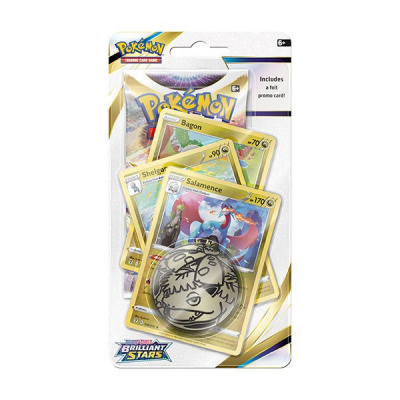 TCG Pokémon Sword & Shield Brilliant Stars Premium Checklane Booster - Salamence POKEMON TCG Pokémon Sword & Shield Brilliant Stars Premium Checklane Booster - Salamence POKEMON
