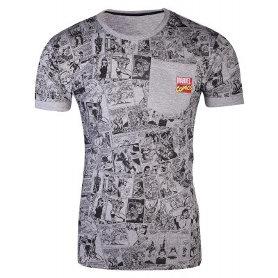 Marvel Comics - Comic AOP Pocket Men's T-Shirt - L Marvel Comics - Comic AOP Pocket Men's T-Shirt - L