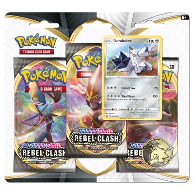 TCG Pokémon Sword & Shield Rebel Clash Booster Packs - Duraludon POKEMON TCG Pokémon Sword & Shield Rebel Clash Booster Packs - Duraludon POKEMON