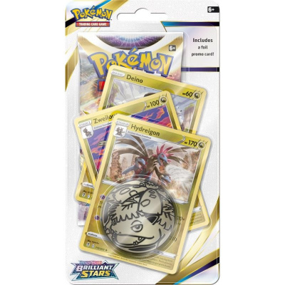 TCG Pokémon Sword & Shield Brilliant Stars Premium Checklane Booster - Hydreigon POKEMON TCG Pokémon Sword & Shield Brilliant Stars Premium Checklane Booster - Hydreigon POKEMON