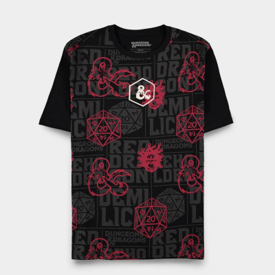 Dungeons & Dragons - Men's AOP Short Sleeved T-shirt - L Dungeons & Dragons - Men's AOP Short Sleeved T-shirt - L