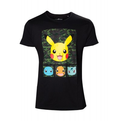 Pokémon - Men's Black Camo T-shirt - M Pokémon - Men's Black Camo T-shirt - M