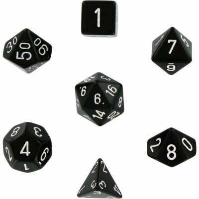 Dice Set Opa Poly Smoke/White (7Pcs) DICES Dice Set Opa Poly Smoke/White (7Pcs) DICES