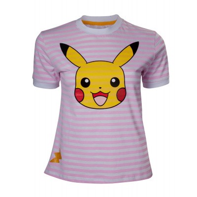 Pokemon - Pikachu Striped Woman's T-Shirt - S Pokemon - Pikachu Striped Woman's T-Shirt - S