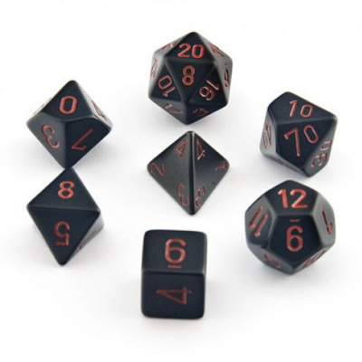 Dice Set Opa Poly Black/Red (7Pcs) DICES Dice Set Opa Poly Black/Red (7Pcs) DICES