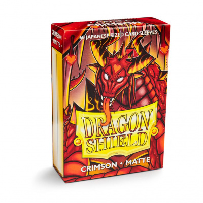 TCG Sleeves Matte Dragon Shield - Crimson (Japanese Size) SLEEVES TCG Sleeves Matte Dragon Shield - Crimson (Japanese Size) SLEEVES