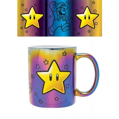 Nintendo Super Mario - Metallic Foil Star Power Mug MERCHANDISE Nintendo Super Mario - Metallic Foil Star Power Mug MERCHANDISE