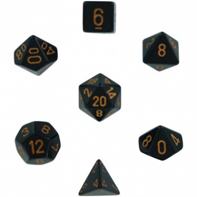 Dice Set Opa Poly Black/Gold(7Pcs) DICES Dice Set Opa Poly Black/Gold(7Pcs) DICES