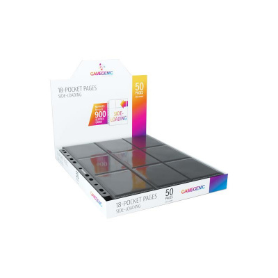 TCG Side-Loading 18-Pocket Pages Black (50 Pages) SLEEVES TCG Side-Loading 18-Pocket Pages Black (50 Pages) SLEEVES