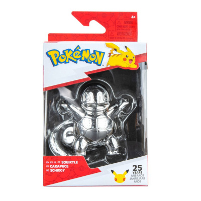 Pokemon - 25th Celebration 3 Inch Silver Squirtle Figure MERCHANDISE Pokemon - 25th Celebration 3 Inch Silver Squirtle Figure MERCHANDISE