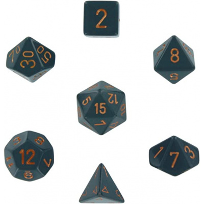 Dice Set Opa Poly Dark Grey/Copper (7Pcs) DICES Dice Set Opa Poly Dark Grey/Copper (7Pcs) DICES