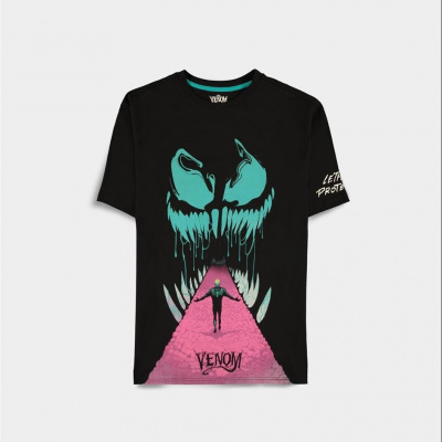 Marvel - Venom Men's Short Sleeved T-shirt Blue/Pink - XL Marvel - Venom Men's Short Sleeved T-shirt Blue/Pink - XL