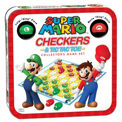 Super Mario Checkers & Tic Tac Toe Collector's Game Set BORDSPELLEN Super Mario Checkers & Tic Tac Toe Collector's Game Set BORDSPELLEN