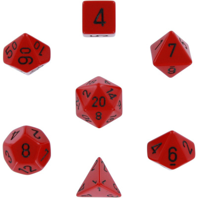 Dice Set Opa Poly Red/Black (7Pcs) DICES Dice Set Opa Poly Red/Black (7Pcs) DICES