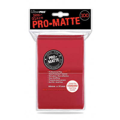 TCG Sleeves Pro-Matte Ultra Pro - Red (100 stuks) (Standard Size) SLEEVES TCG Sleeves Pro-Matte Ultra Pro - Red (100 stuks) (Standard Size) SLEEVES