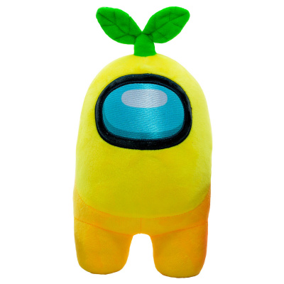 Among Us - Yellow Character with Leaf Pluche 30cm PLUCHE Among Us - Yellow Character with Leaf Pluche 30cm PLUCHE
