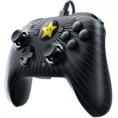 Faceoff Wired Pro Controller Super Mario Star Edition (Zwart) SWITCH Faceoff Wired Pro Controller Super Mario Star Edition (Zwart) SWITCH