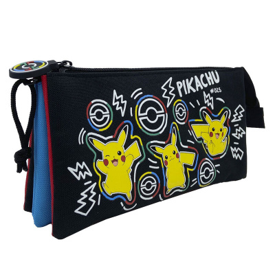 Pokémon - Pikachu Triple Pencil Case MERCHANDISE Pokémon - Pikachu Triple Pencil Case MERCHANDISE