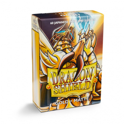 TCG Sleeves Matte Dragon Shield - Gold (Japanese Size) SLEEVES TCG Sleeves Matte Dragon Shield - Gold (Japanese Size) SLEEVES