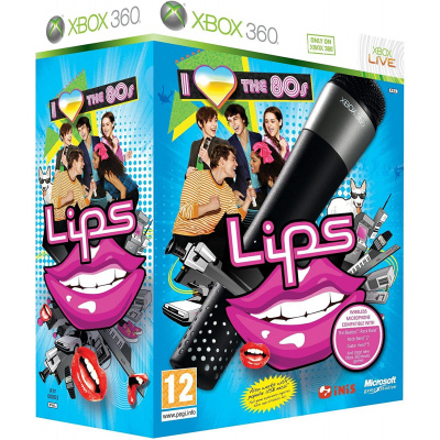Lips I Love The 80'S + 2 Wireless Microphones XBOX 360 Lips I Love The 80'S + 2 Wireless Microphones XBOX 360