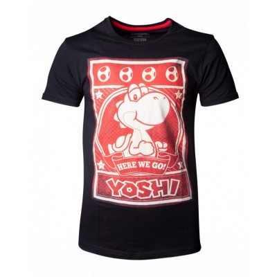 Nintendo - Super Mario Yoshi Poster Men's T-Shirt - S Nintendo - Super Mario Yoshi Poster Men's T-Shirt - S