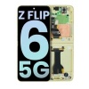 Image of Samsung Galaxy Z Flip6 (SM-F741B) Pulled LCD Display Assembly With Frame (Yellow)