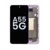 Afbeelding van Samsung Galaxy A55 (SM-A556) Pulled LCD Scherm Met Frame (Lavender)