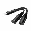 Afbeelding van Wave WA-357 Type-C To Dual Type-C Adapter (Call | Fast Charging | Music)