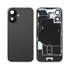 Image of Back Glass Replacement For iPhone 16 With Steel Plate+Magnet + NFC - Black