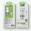 Afbeelding van Car Charger Dual USB-A Port With Micro Cable 3.4A (White)