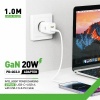 Bild von Wave WA-166-10 Travel Fast Charger USB-A & USB-C (20Wat) with USB-C to Lightning Cable 1M (White) -